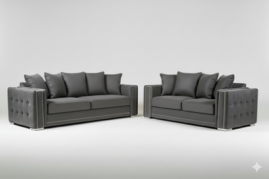 Alaska Simple Sofa | With Footstool