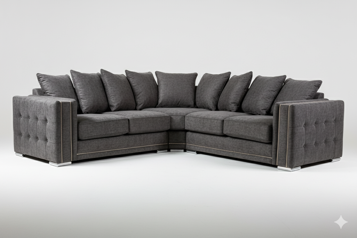 Alaska Simple Sofa | With Footstool