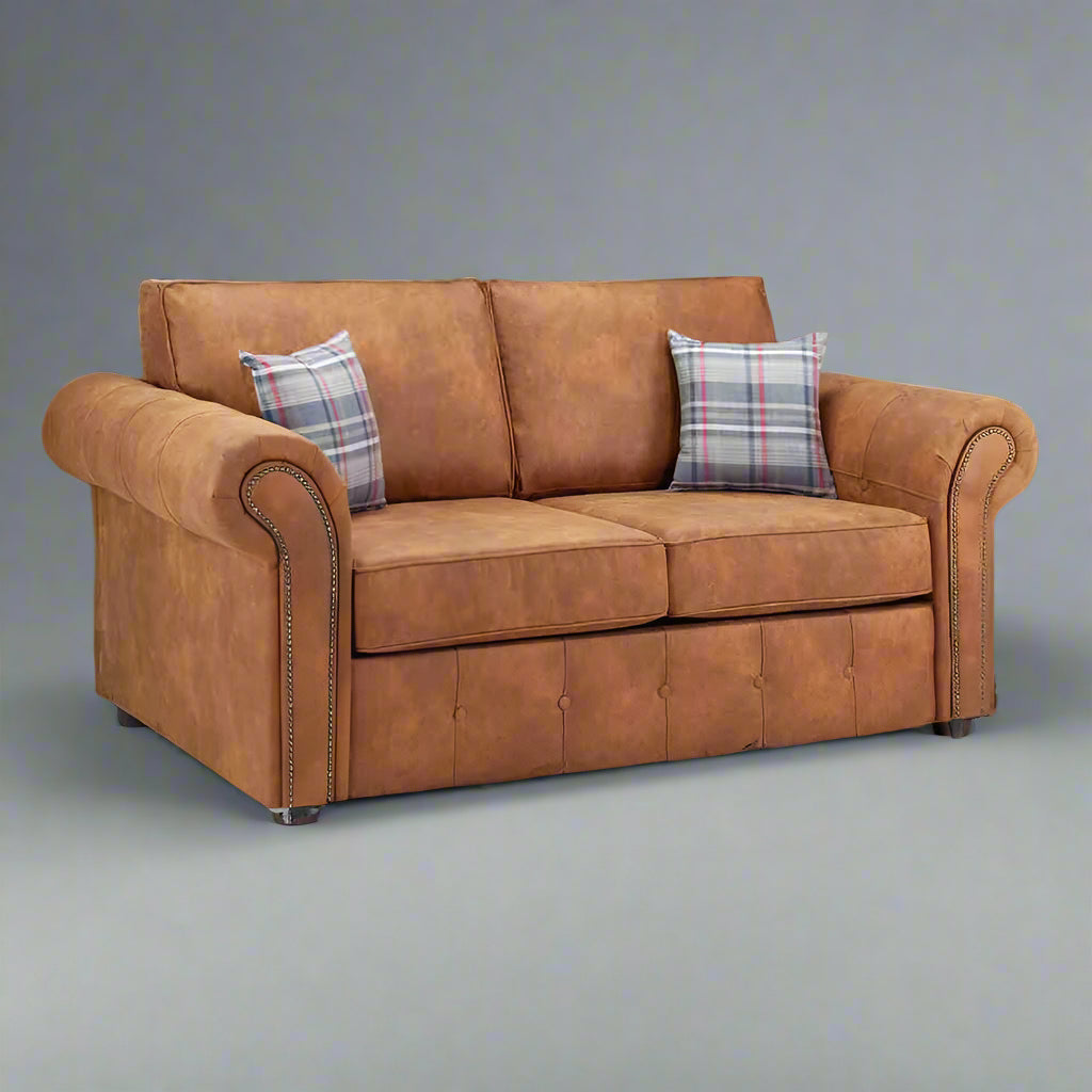 Oakland Leather Sofa | With Footstool