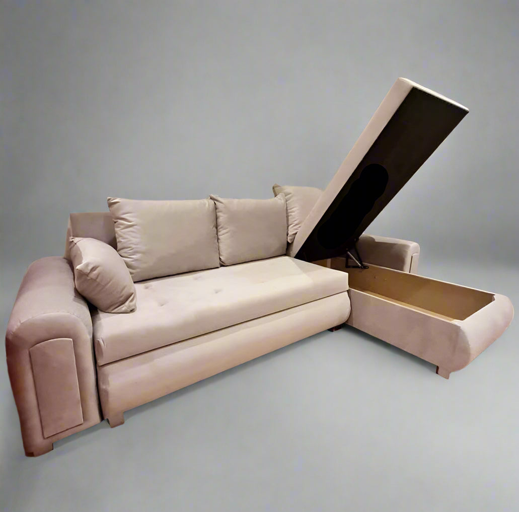 Belin Sofa Bed | 3 Seater Corner Storage Sofa Bed | L-Shape Sofa Bed