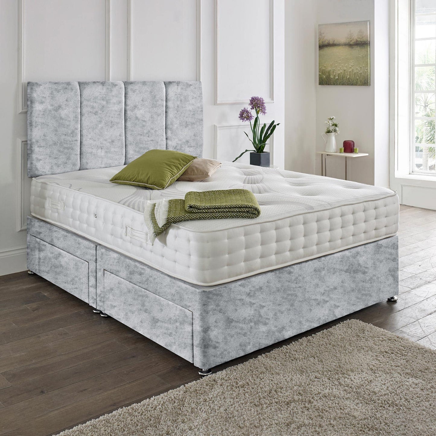Divan Small Double Bed 4ft | Including Mattress & Headboard