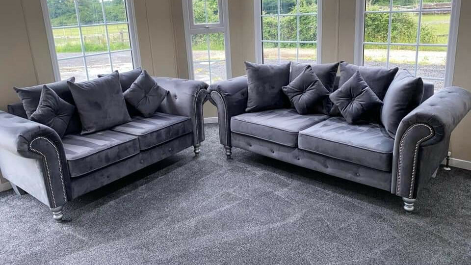 Olympia Scatter Back Sofa | Including Footstool