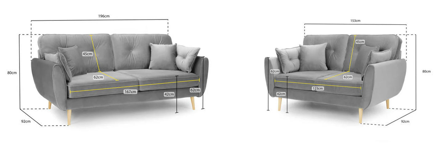 Zinc Sofa | Including Footstool