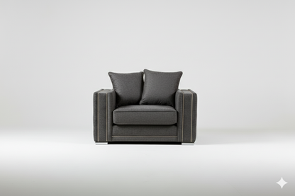 Alaska Simple Sofa | With Footstool