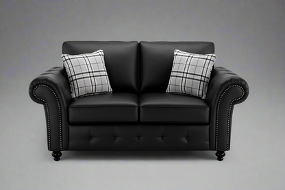 Oakland Leather Sofa | With Footstool