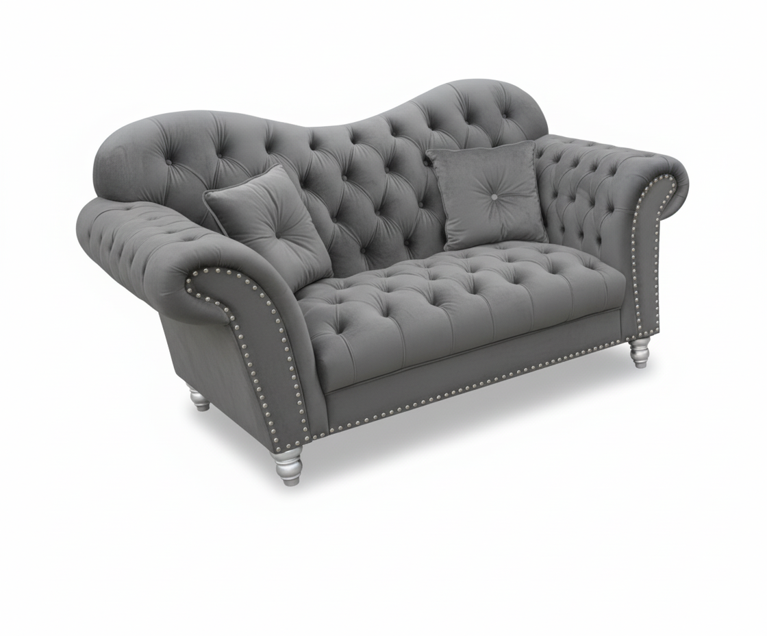 Elegance Chesterfield Sofa | Including Footstool