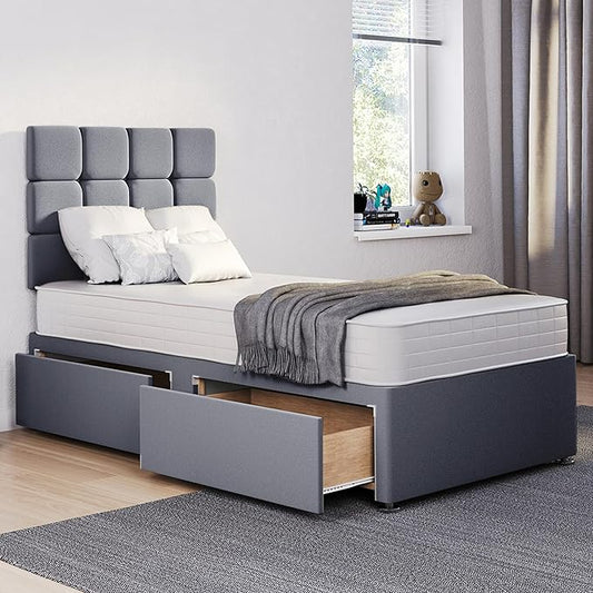 Divan Single Bed 3ft | Including Mattress & Headboard