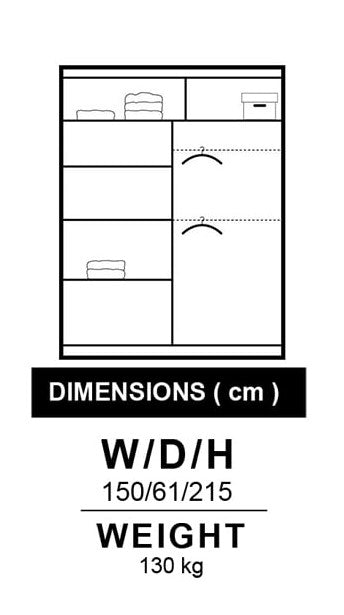 Lyon Sliding Door Wardrobe | Including Mirrors