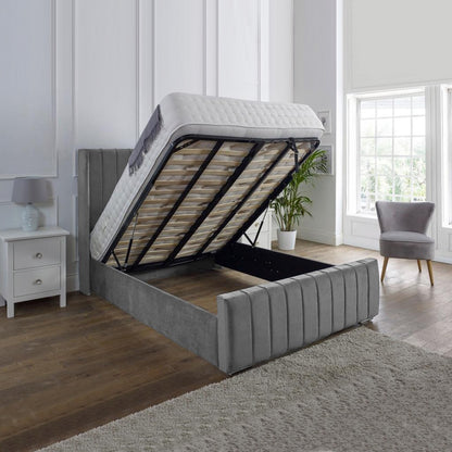 Panel Line Wing Ottoman Bed | Including Mattress